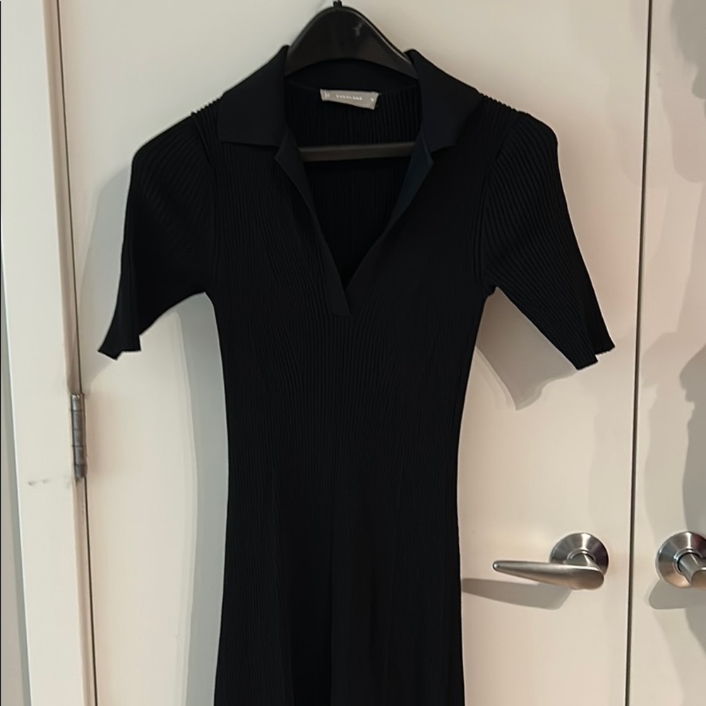 Everlane Ribbed Short Sleeve Polo Dress